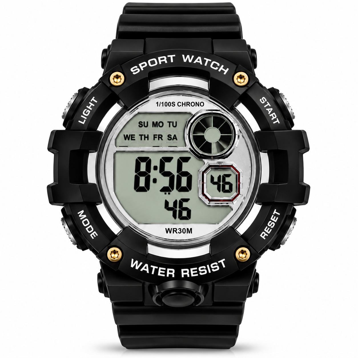 Sport Watch Noir Argent