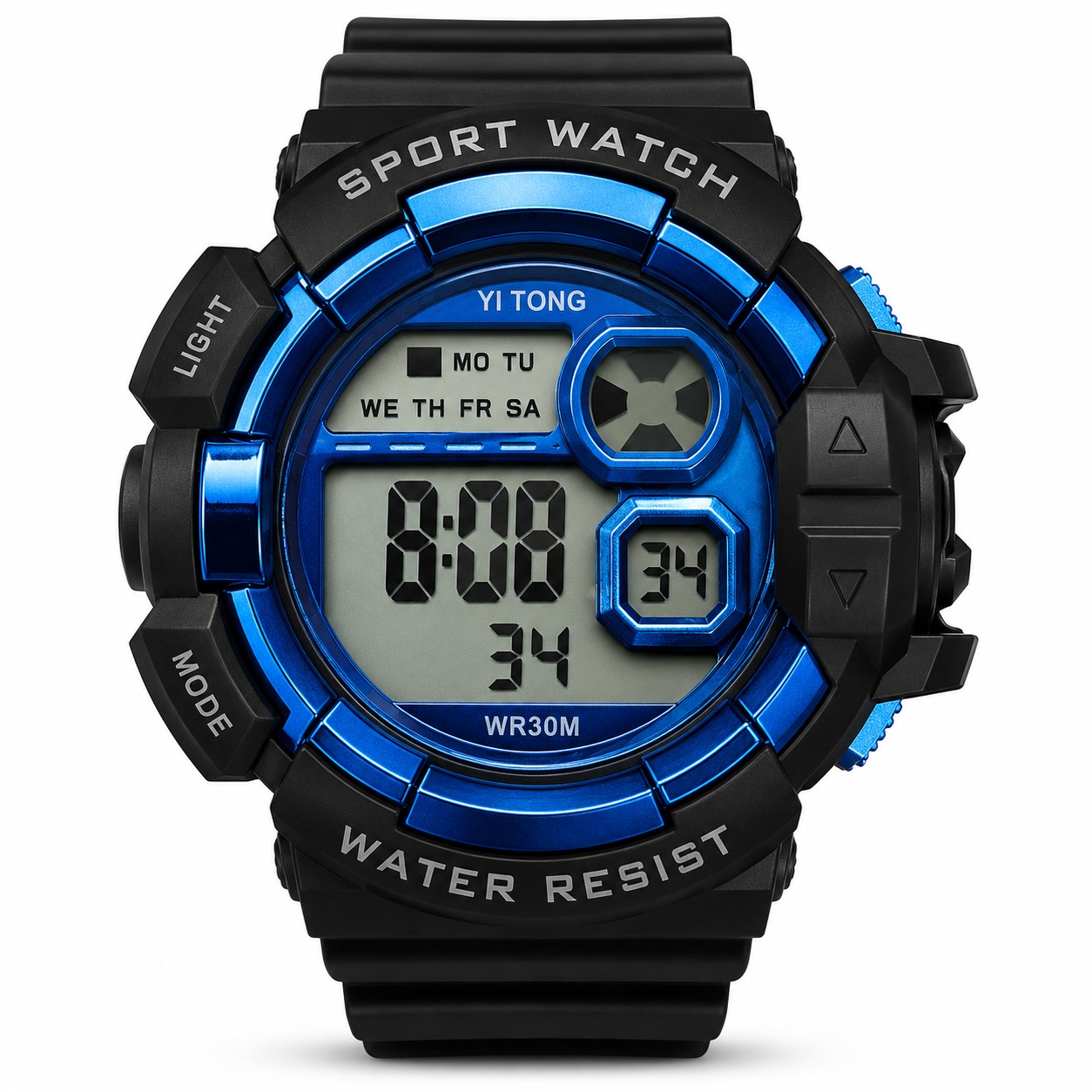 Sport Watch Noir Bleu 2
