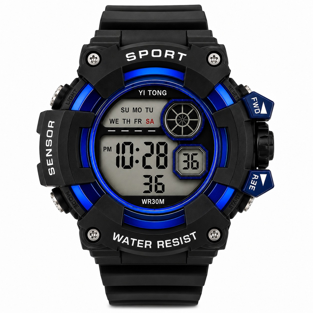 Sport Watch Noir Bleu