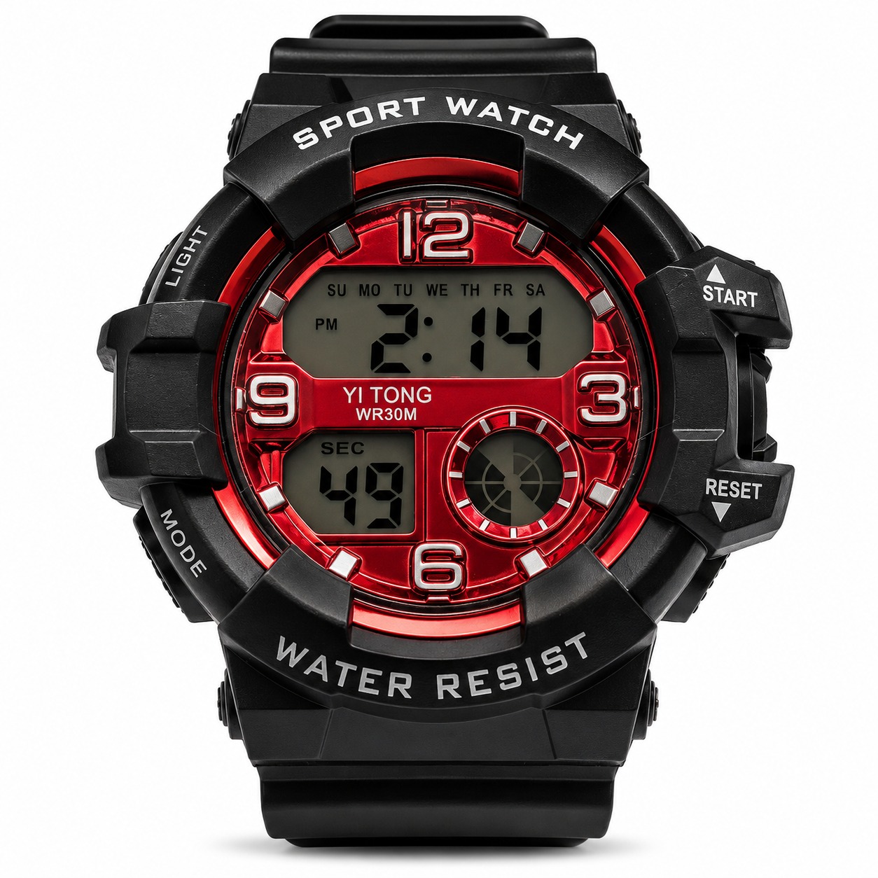 Sport Watch Noir Rouge