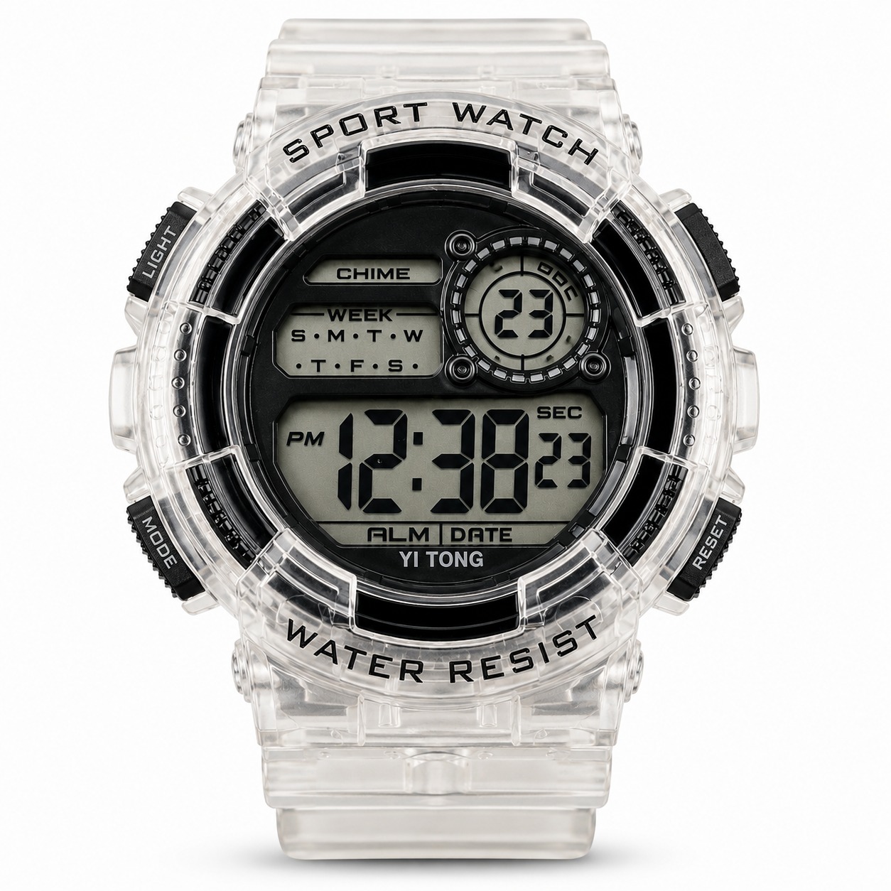 Sport Watch Transparent Noir 3